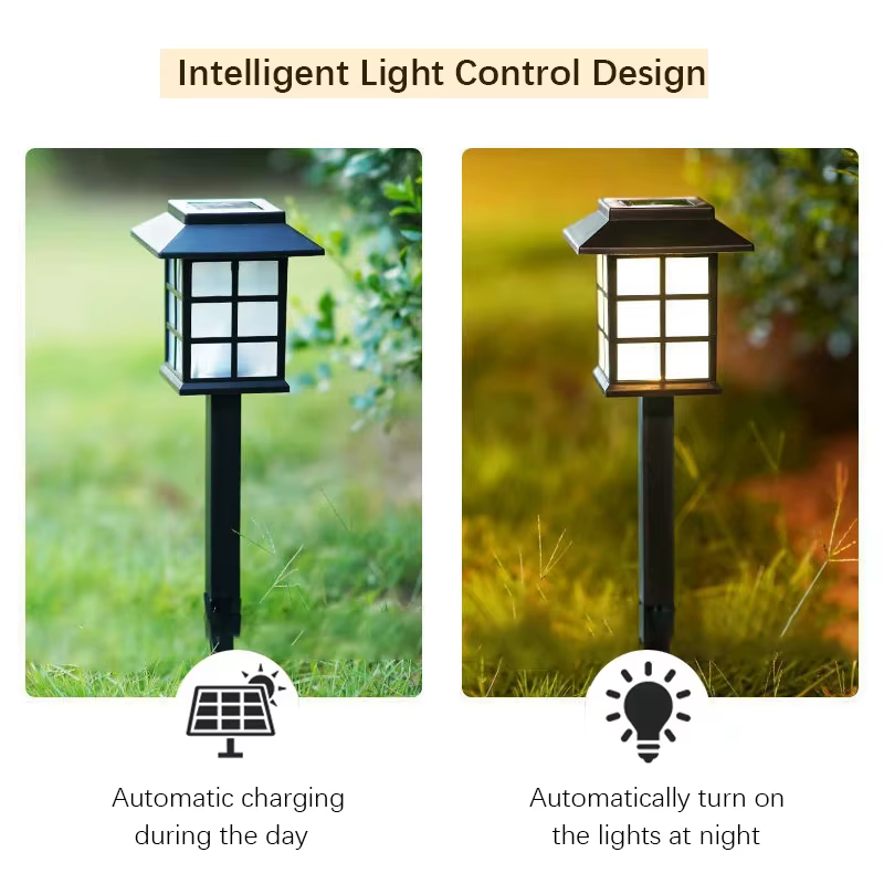 Paquet de 8 lumières solaires de jardin de voie paysage extérieur imperméable pour cour Patio passer