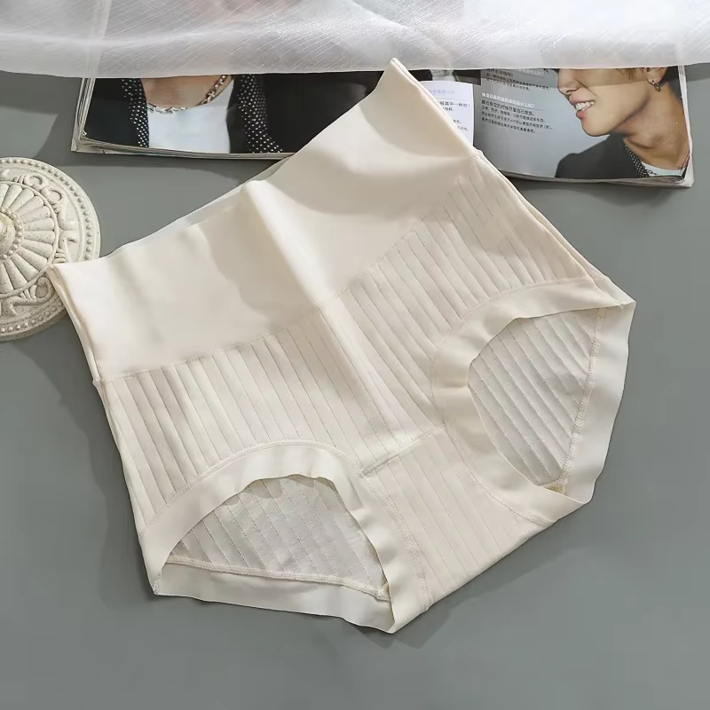 Sous-vêtements pour femmes, culotte taille haute en coton, haute élasticité, respirant et confortabl