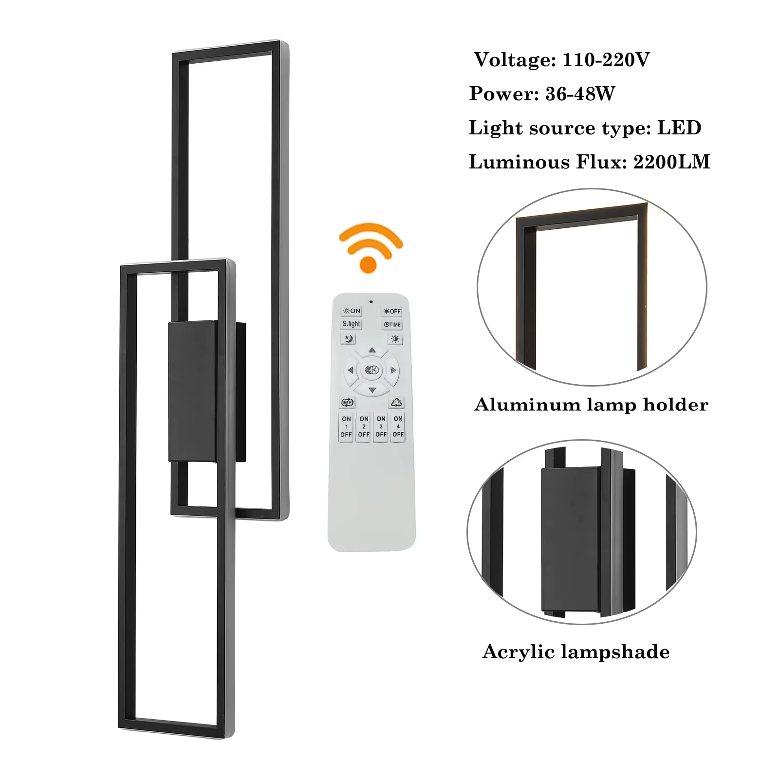 Applique Murale LED d'NikModerne, Température et Luminosité Réglables, pour Chambres à Coucher, Esca