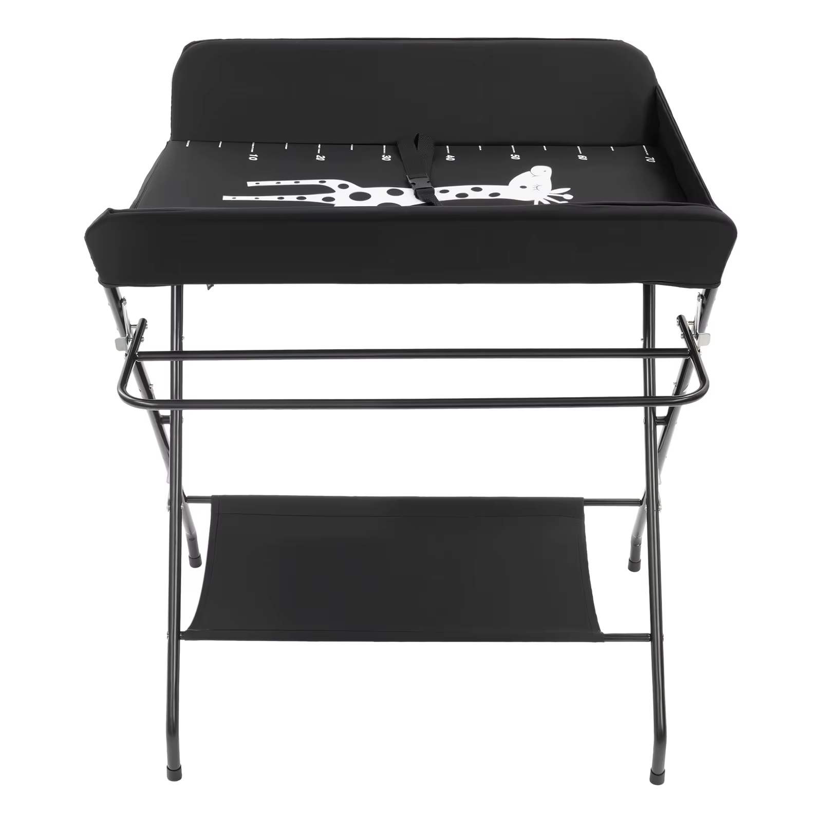 Table à langer pliable pour bébé, avec étagères de rangement, coussin avec échelle de hauteur, grand