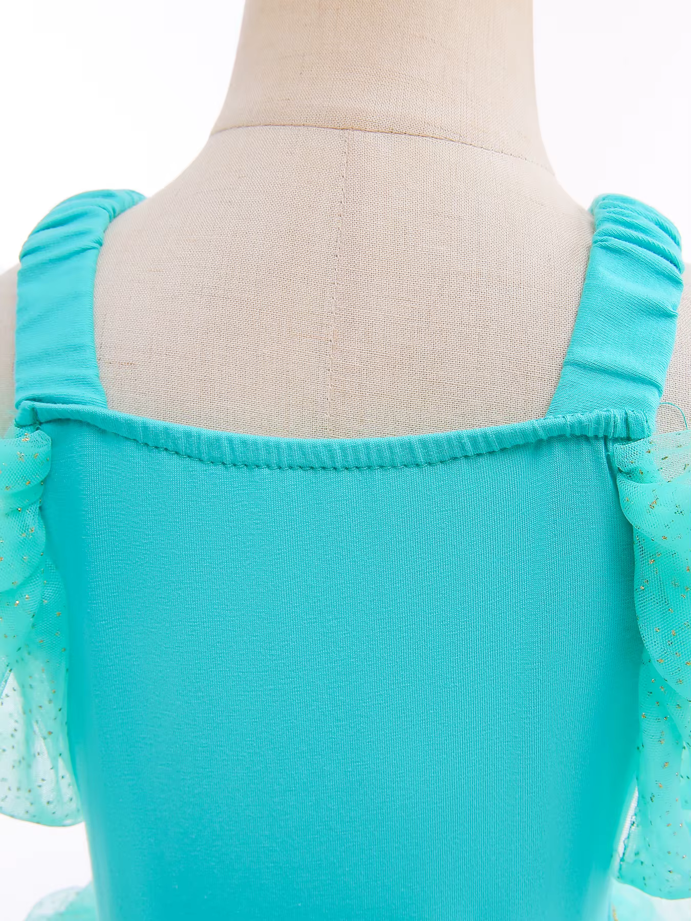 Robe de danse de Ballet pour filles, princesse Jasmine, manches à volants, jupe Tutu courte, Costume