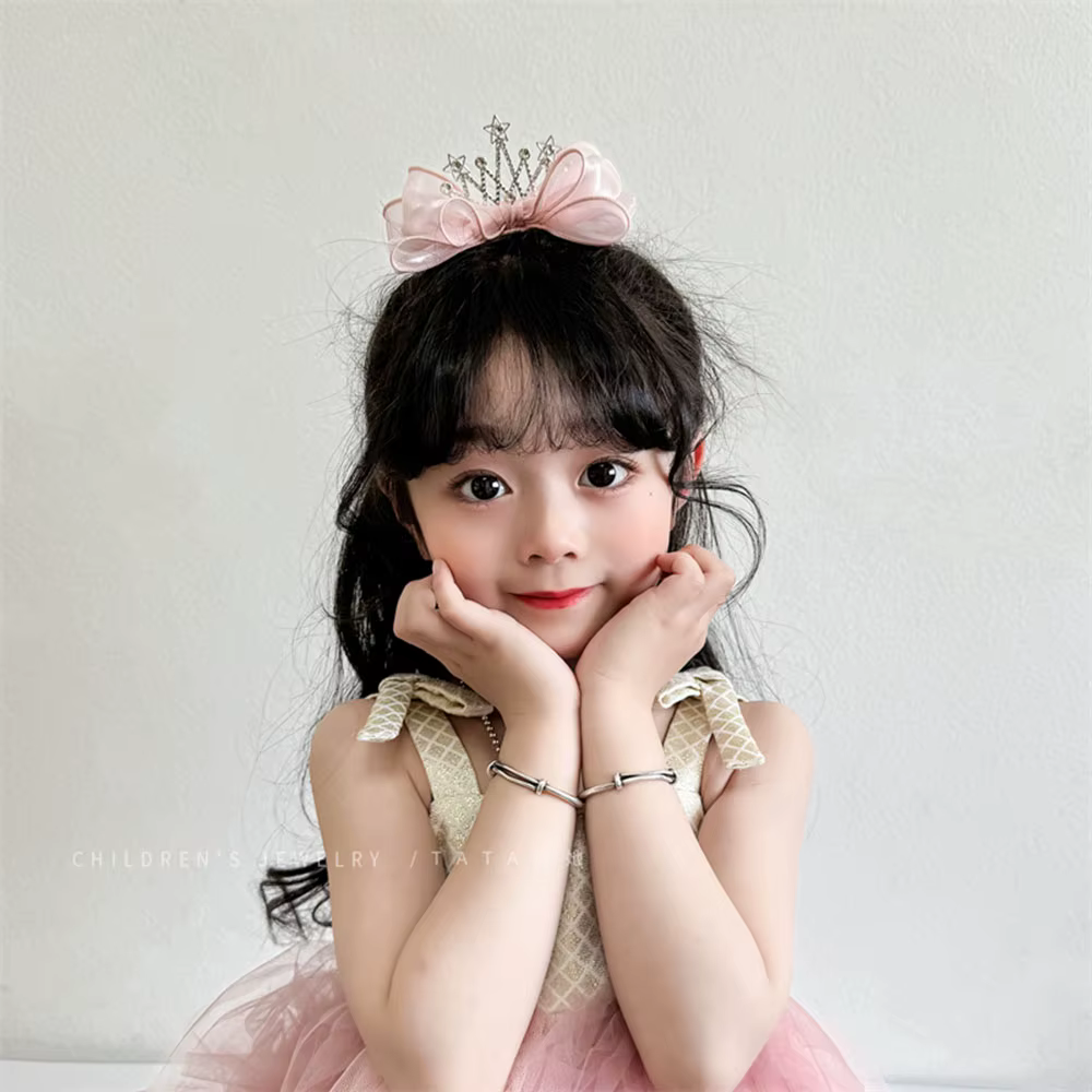 Épingles à cheveux princesse gros nœuds pince à cheveux enfants couronne ruban bec de canard pince f