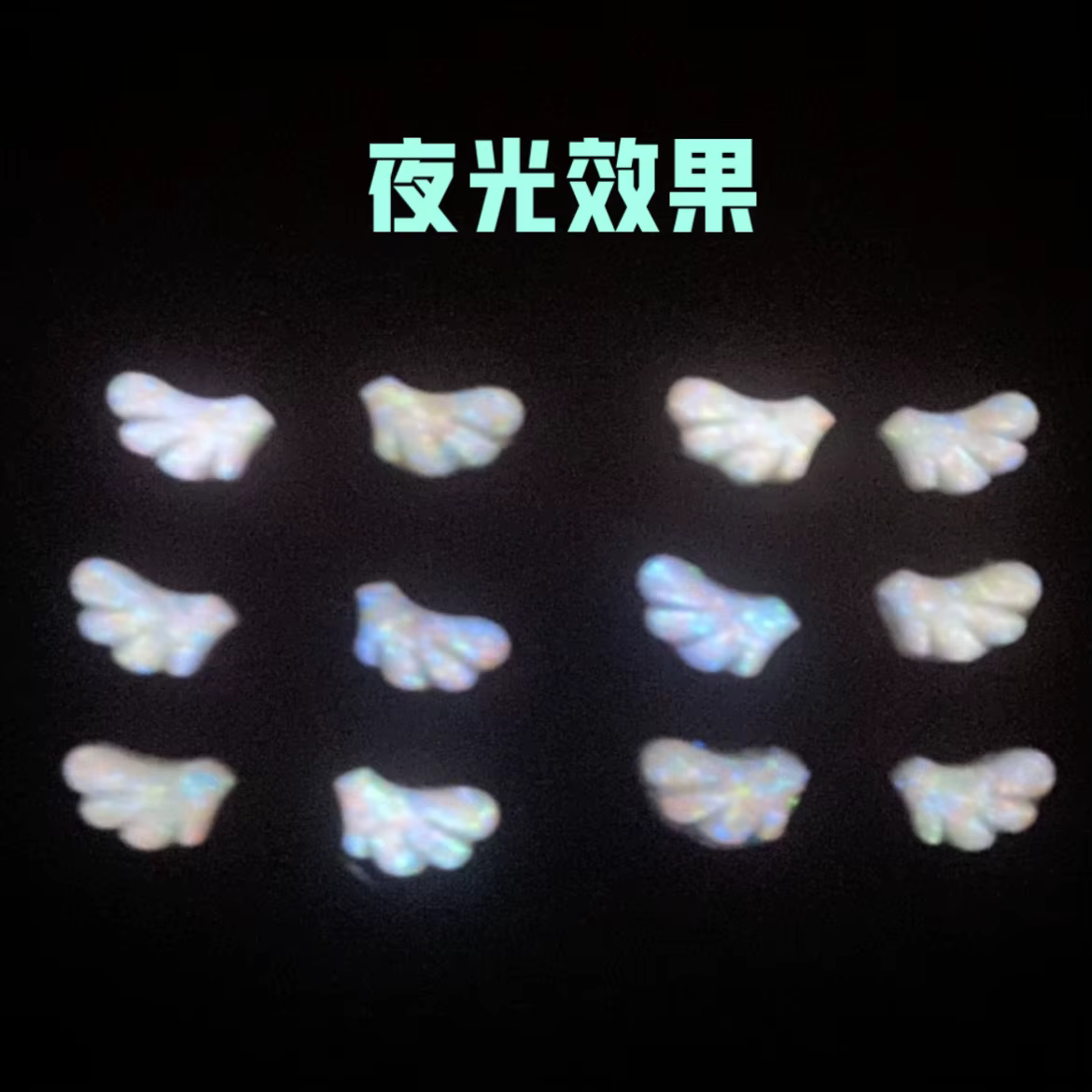 30 pièces blanc 3D acrylique ailes d'ange Nail Art breloques Kawaii accessoires pièces Manciure ongl