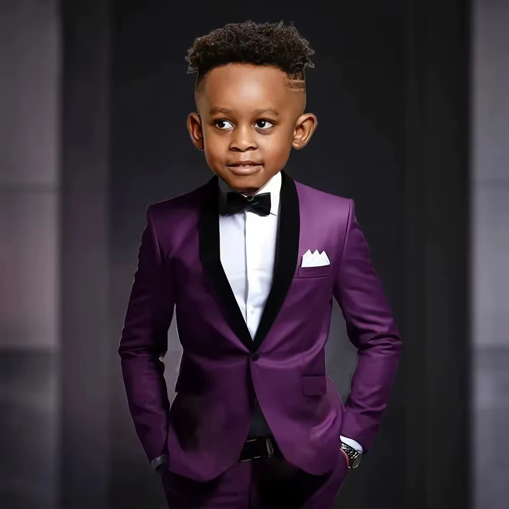 Txjojn nouveau ensemble de costume pour enfants 2 pièces veste pantalon tenue de porteur d'anneau de