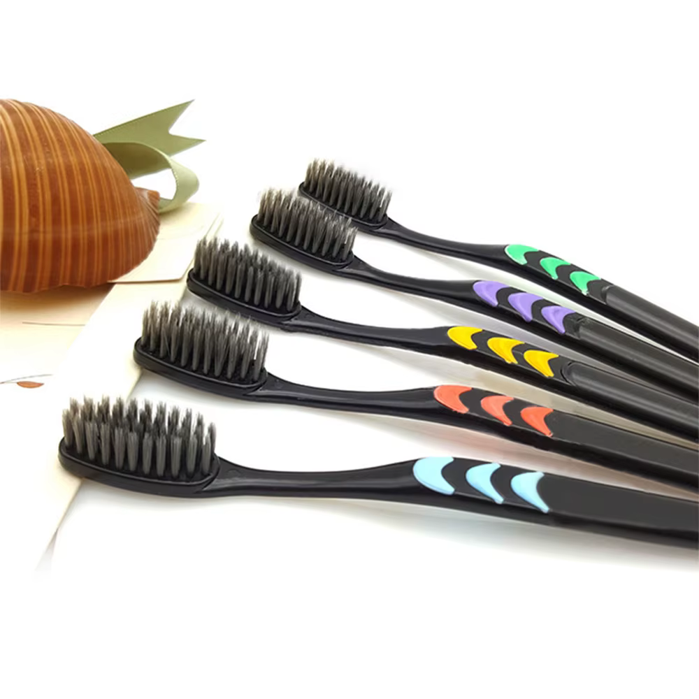 10 pièces emballées nettoyage en profondeur poils souples charbon de bambou cheveux noirs Ultra-fin