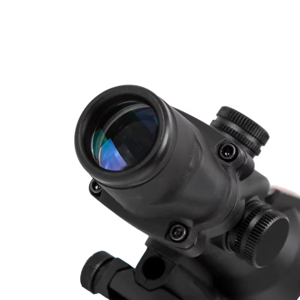 Lunette de chasse 4x32 avec fibres optiques réelles, point rouge vert, réticule gravé éclairé, viseu