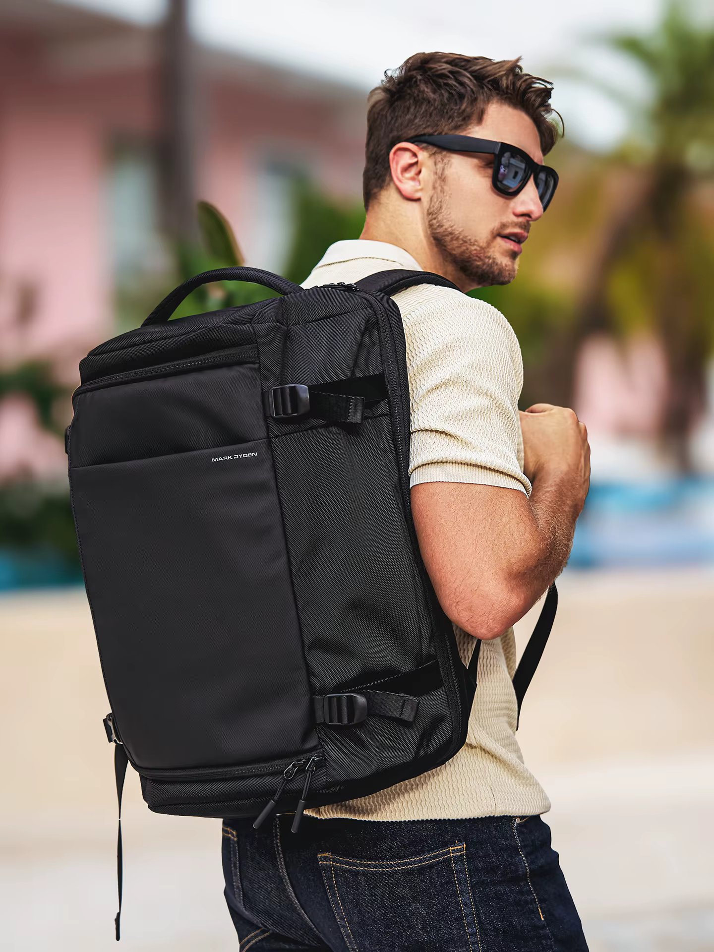 MARK RYDENLuggage sac à dos anti-rayures grande capacité voyage sac à dos épaules réglables avec cha