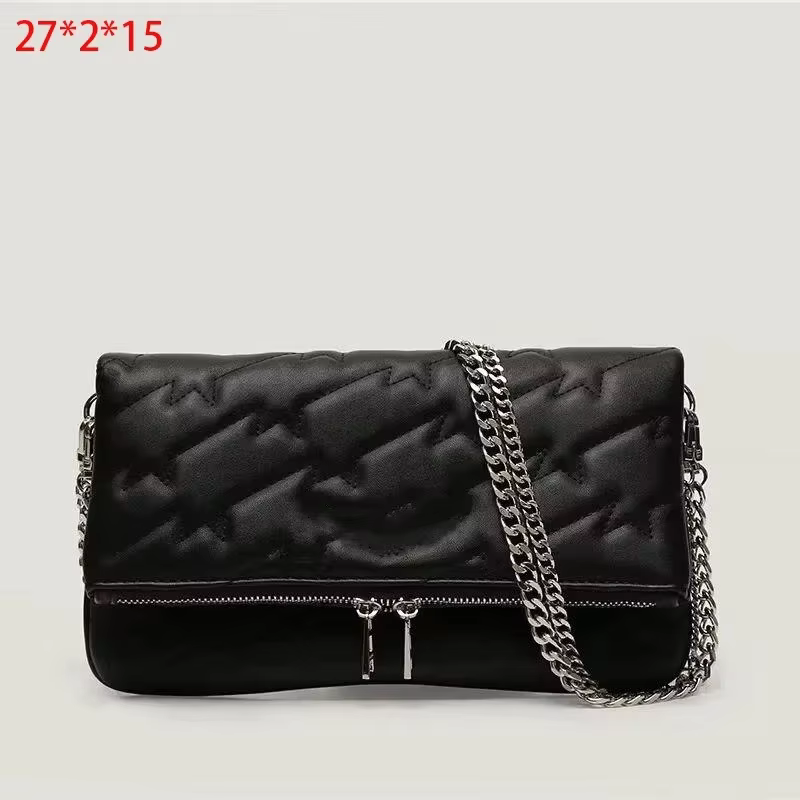 Sac à main à bandoulière à ailes pour femmes, sac enveloppe noir classique avec sangle de chaîne en 