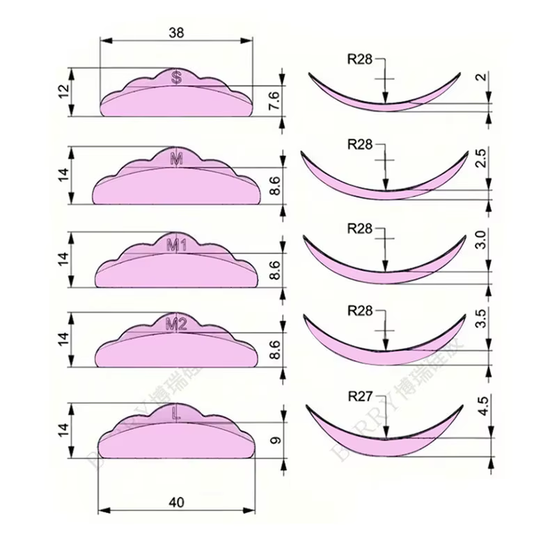 5 paires de coussinets de levage de cils auto-adhésifs, tiges de permanente de cils en Silicone soup