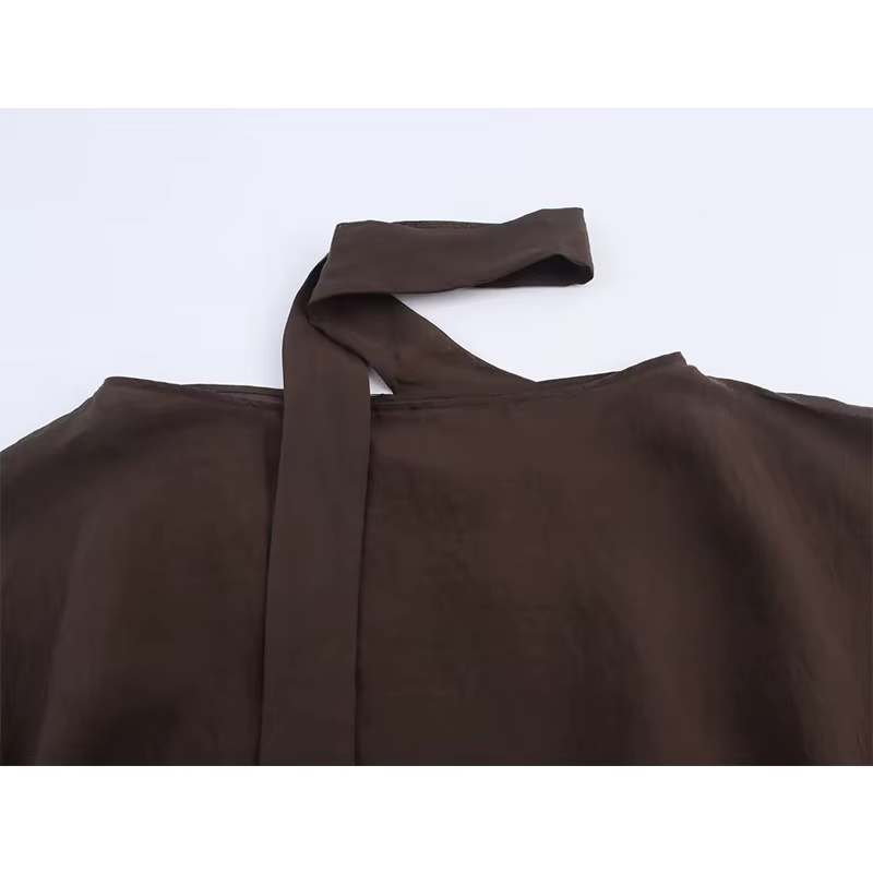 Nouvelle collection Été 2026 : Capes et vestes amples et courtes pour femmes, avec écharpe à rivets,