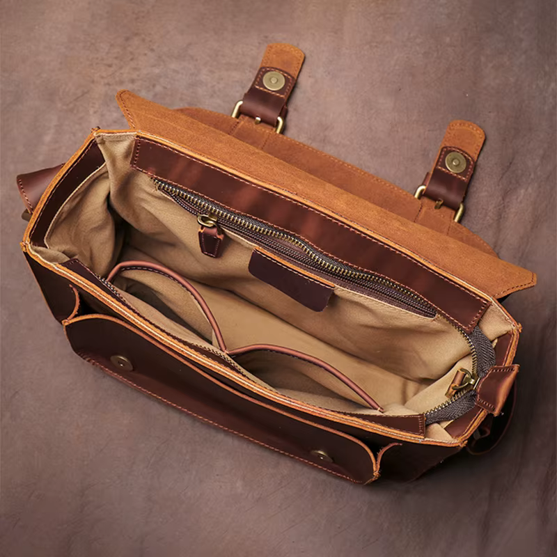 GURO-Sacs de messager rétro en cuir véritable pour hommes et femmes, sac initié, cuir de vachette na