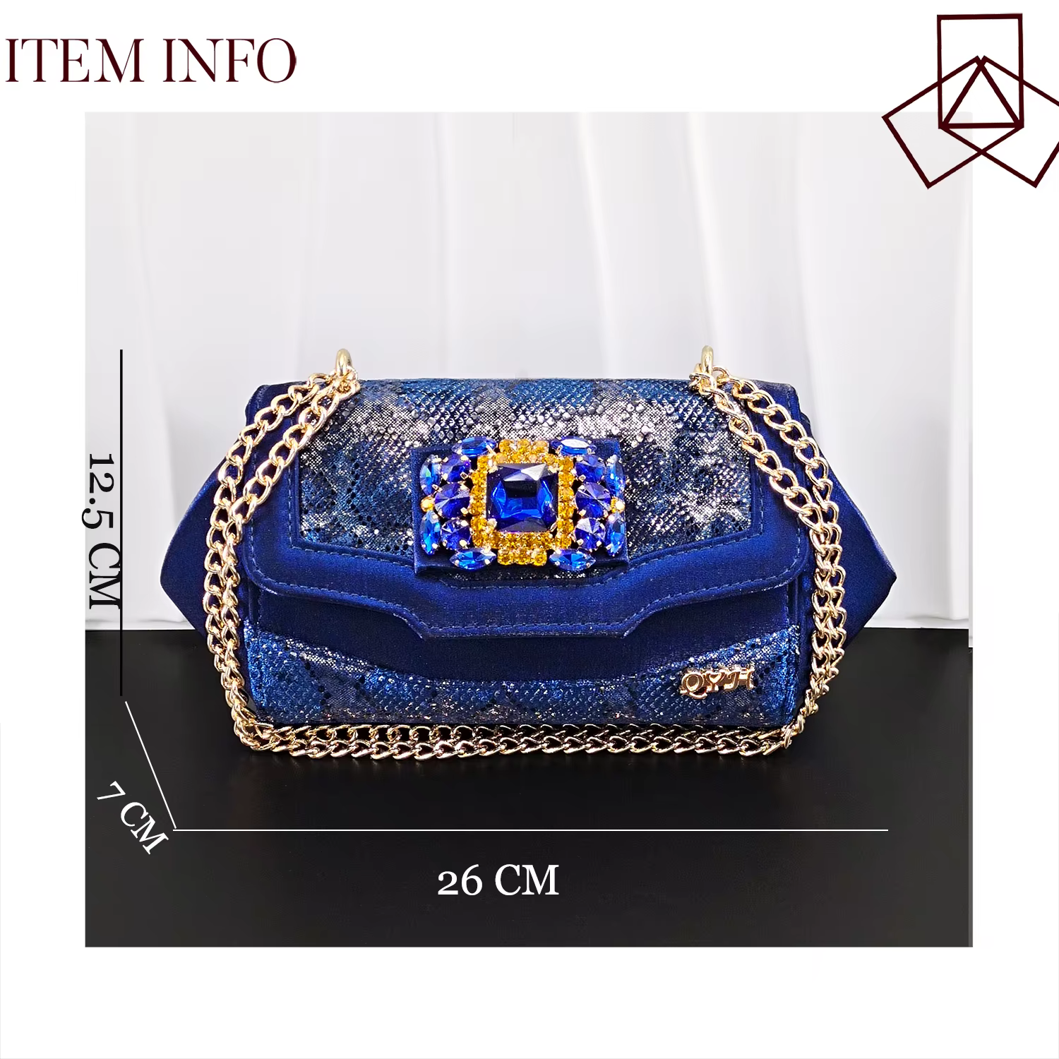 Ensemble Chaussures et Sac de Luxe Italien 2026 pour Femme, à Talons Hauts et Bout Ouvert, Bleu Roya