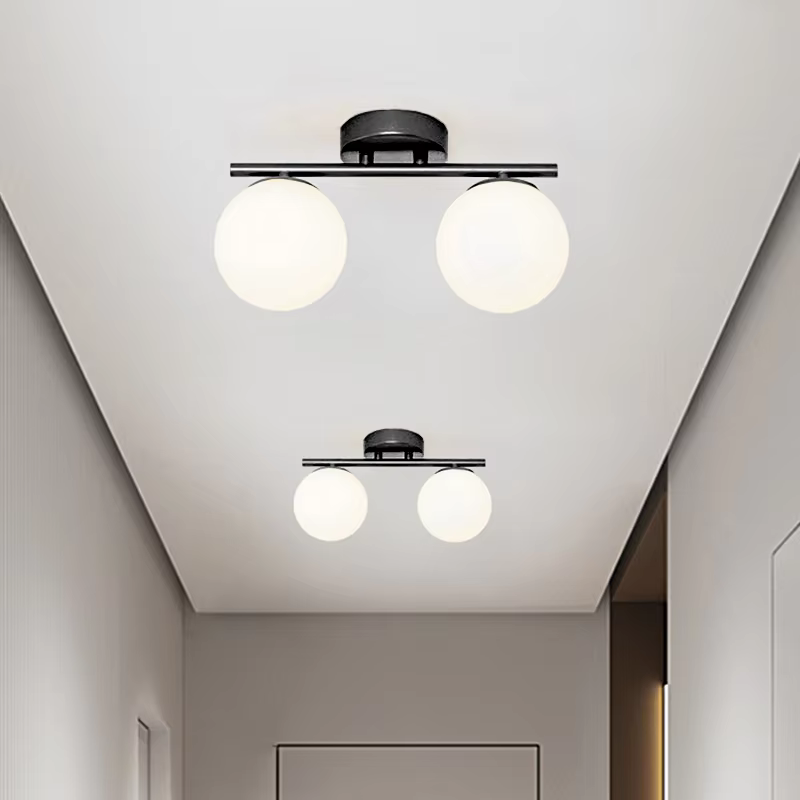 Lampe murale LED G9/E27, plafonnier en verre blanc laiteux, lumière dorée et noire pour couloir et p