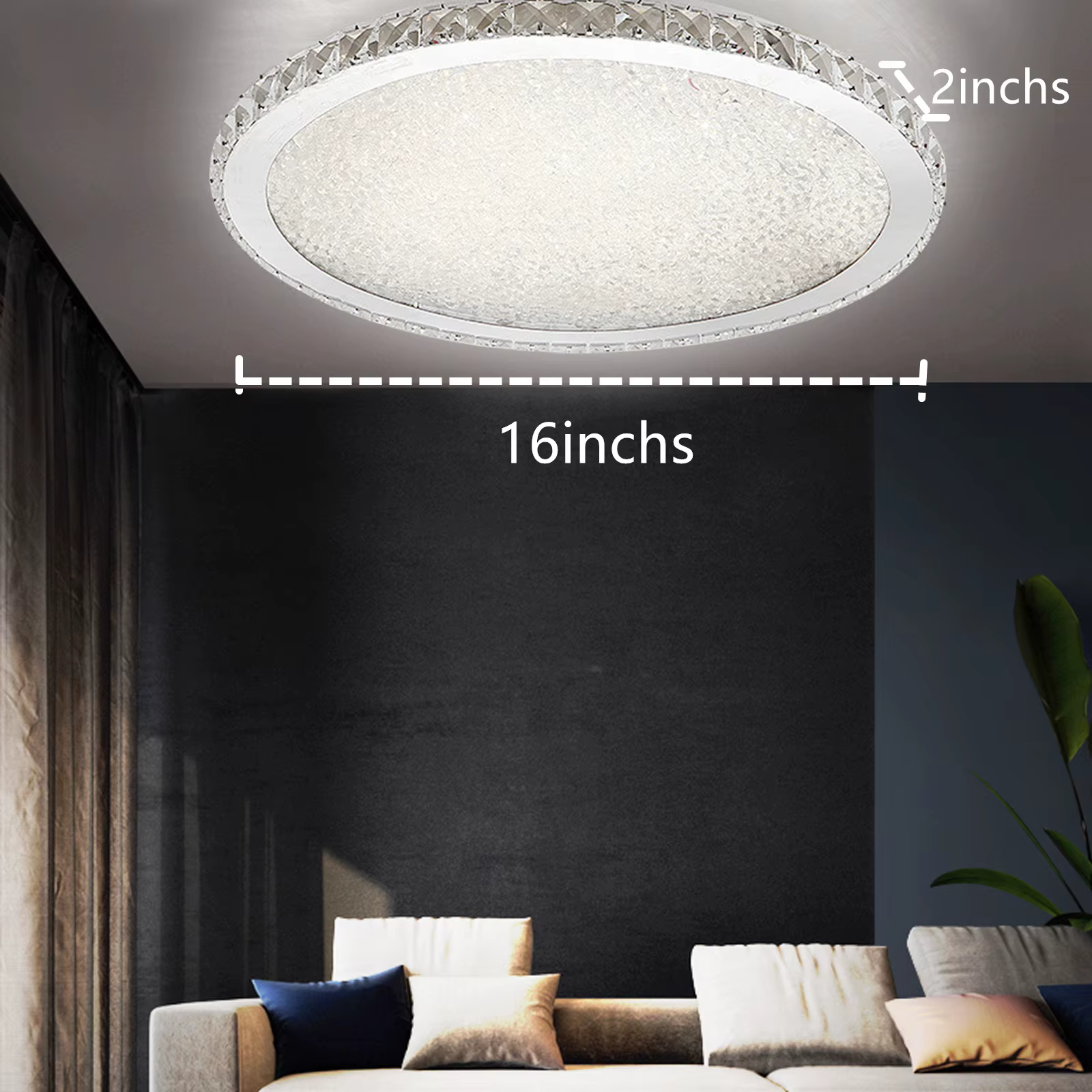 LOYALHEARTD-Plafonnier LED Rond en Clip au Design Moderne, Luminaire Décoratif de Plafond, avec Gout