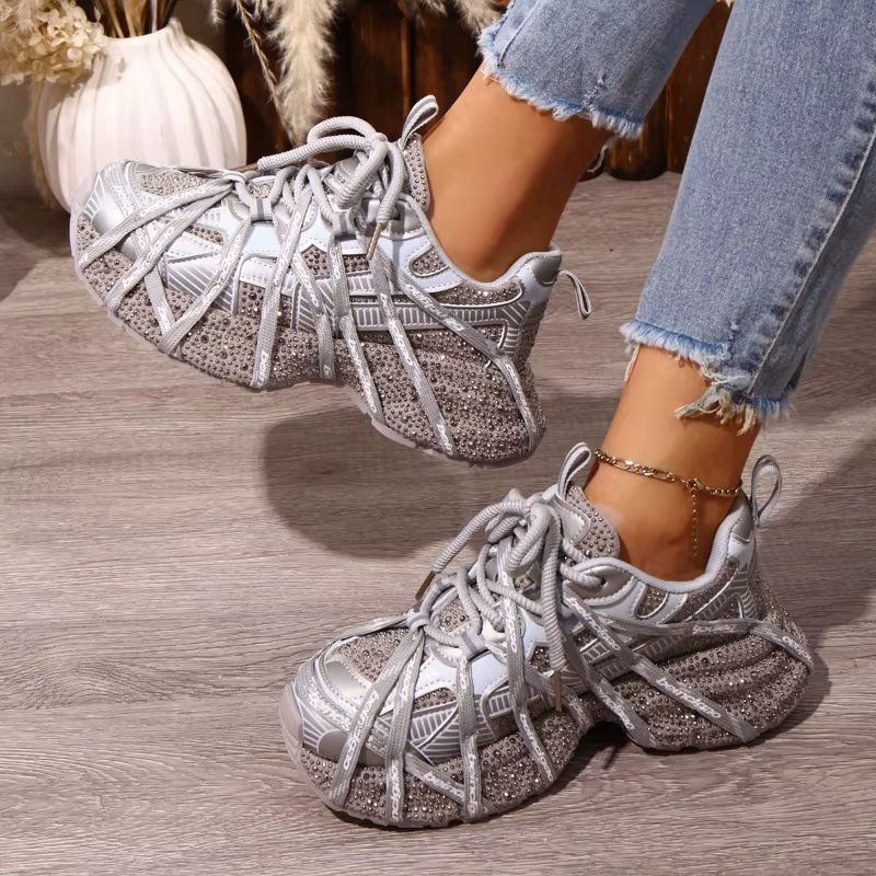 Designer de luxe unisexe chaussures talon épais plate-forme grande taille entraîneur décontracté tou