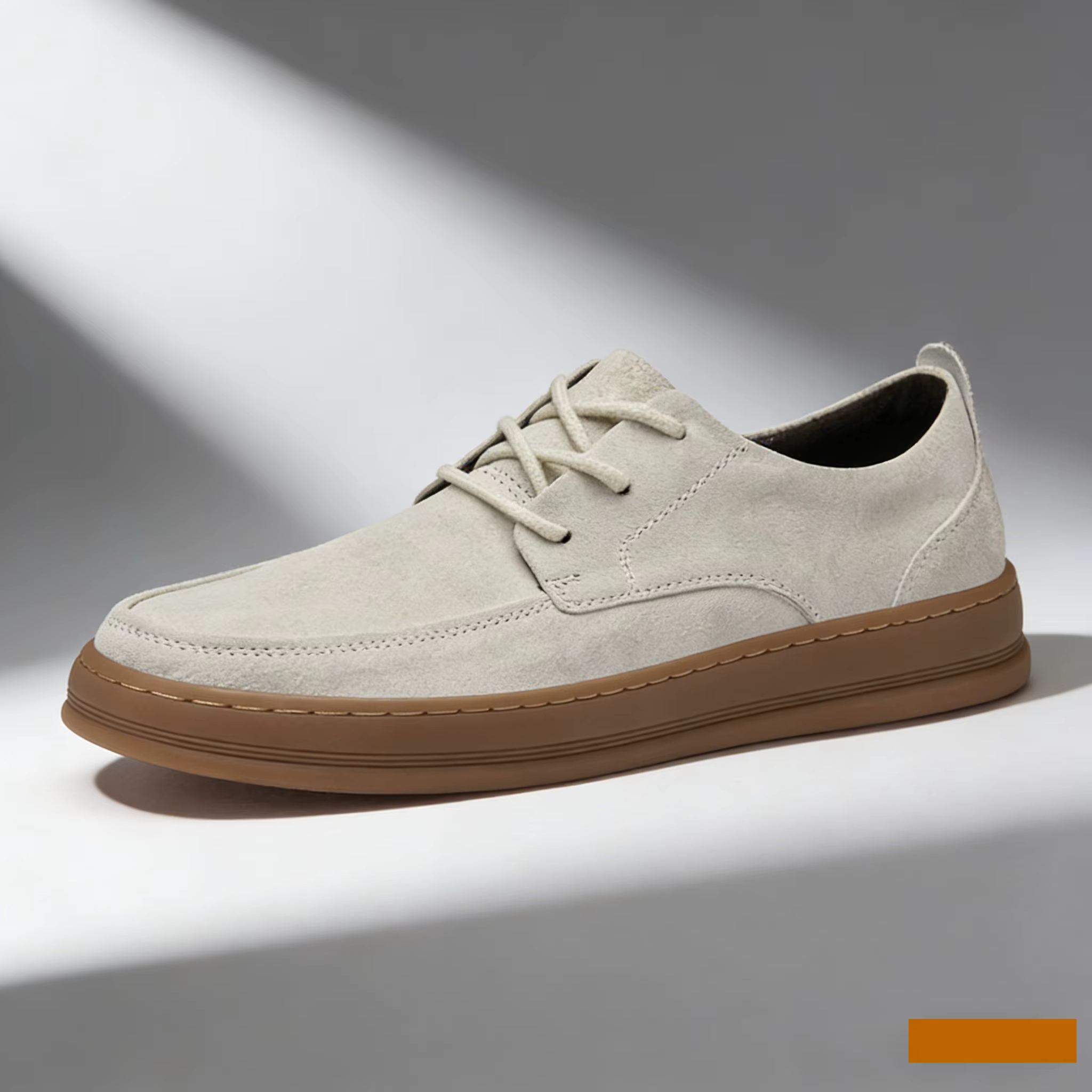 Chaussures décontractées en cuir suédé de haute qualité, baskets à lacets à talon bas, chaussures pl