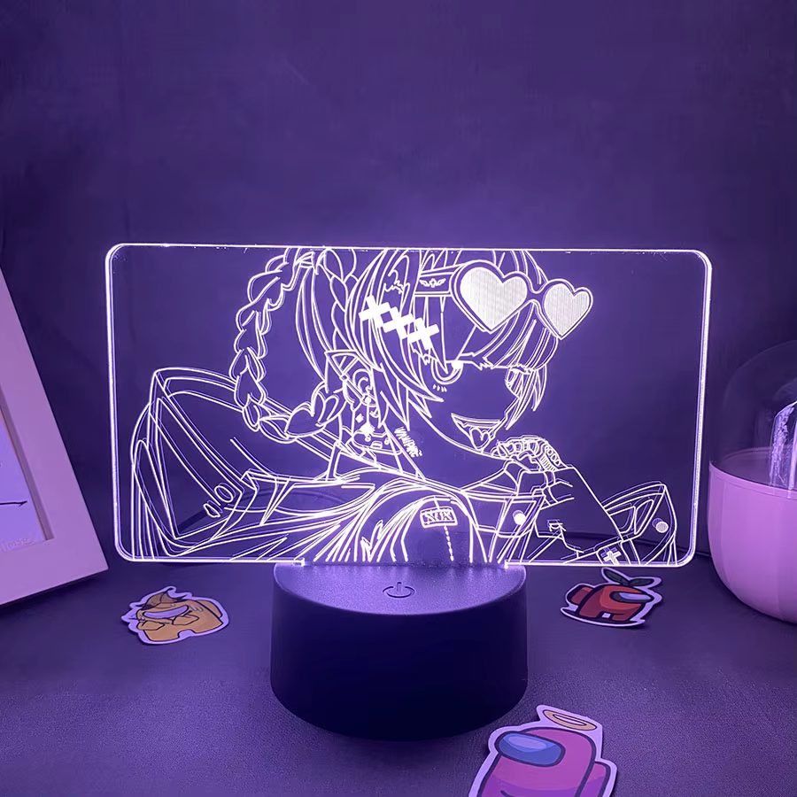 Anime appel de la nuit Figure Nazuna Nanakusa 3D LED néon veilleuses cadeau d'anniversaire pour ami 