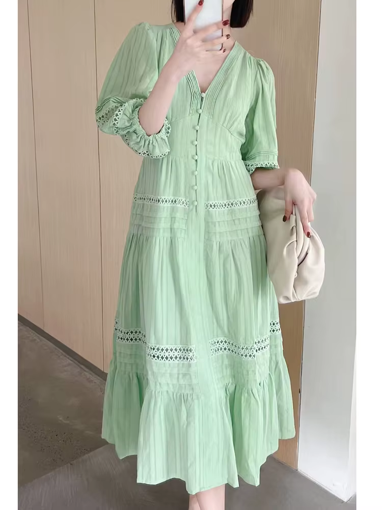 Pouvez-vous psyLady-Robe mi-longue élégante à plusieurs niveaux pour femmes, robes évidées pour dame