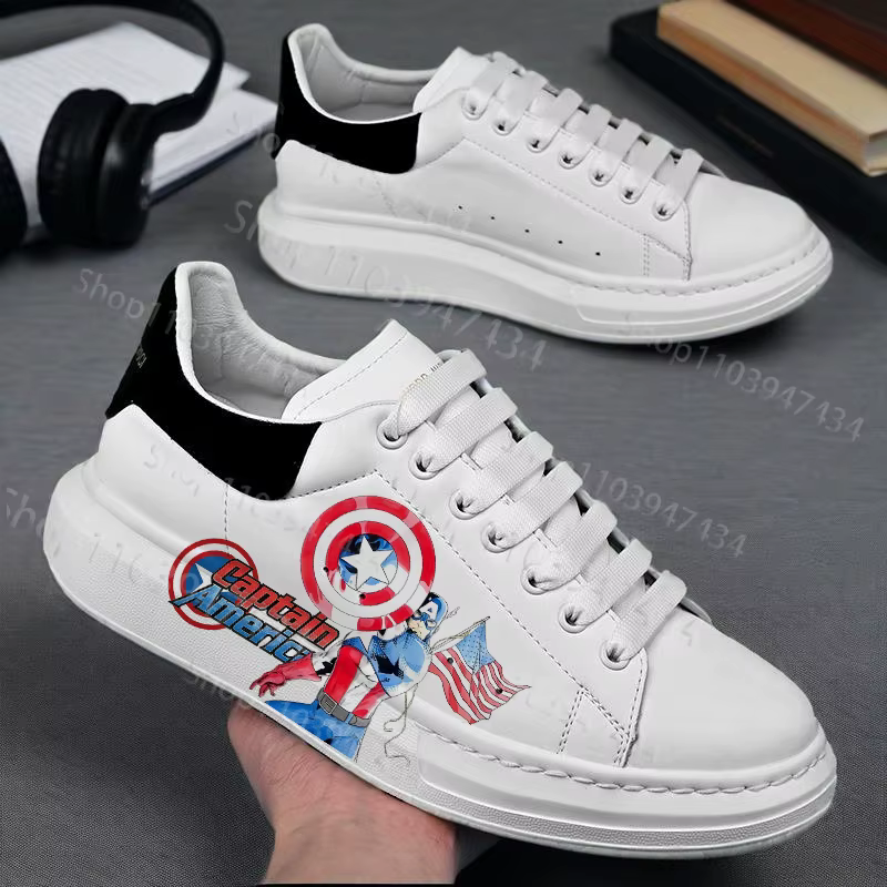 Chaussures de basket populaires pour homme avec impression Avengers, série Captain America, produits