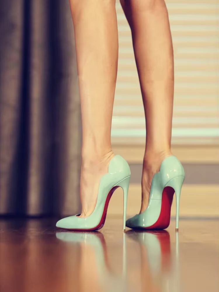 Talons hauts en cuir verni pour femmes, chaussures à bouche peu profonde, couleur personnalisée, mod