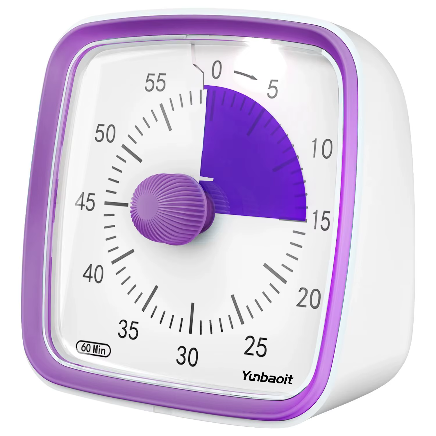 Yunbaoit Minuterie visuelle avec veilleuse, compte à rebours de 60 minutes pour enfants et adultes, 