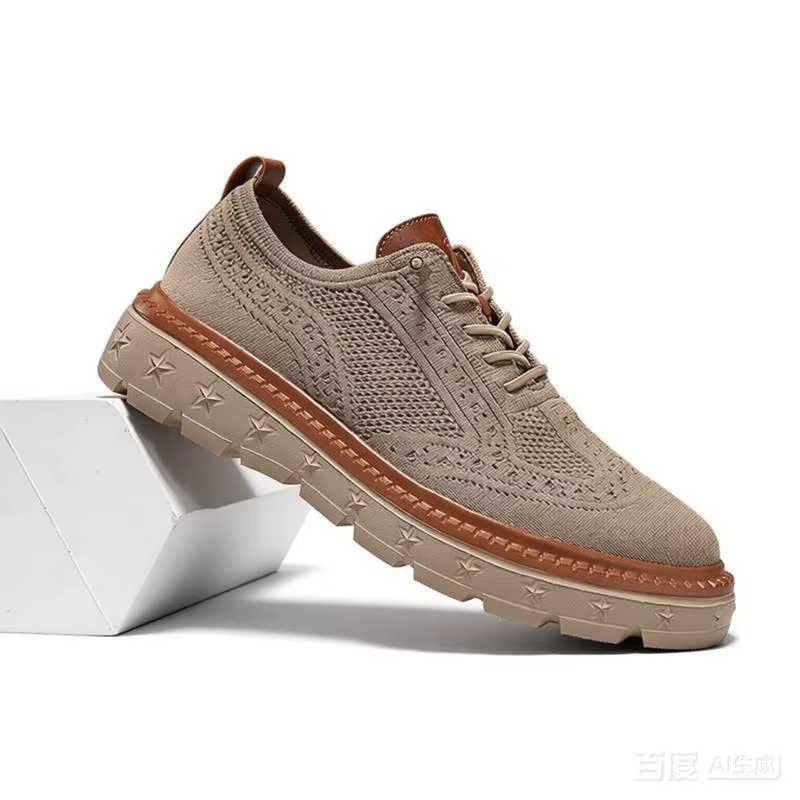 Baskets en maille pour hommes, grandes tailles 50 51 52 53 54, modèles brogue avec semelles épaisses