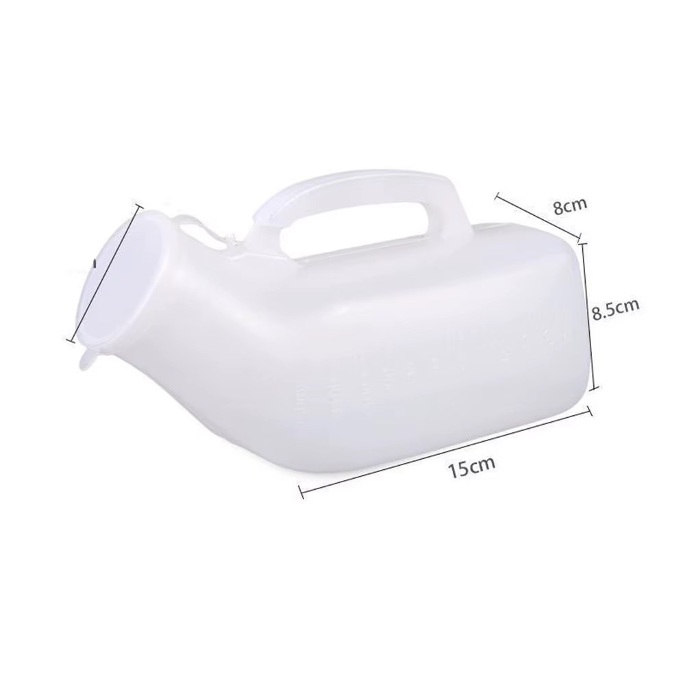 Urinoir de Nuit de Grande Capacité avec Couvercle pour Homme, Bouteille Urinaire Portable, Aide au P
