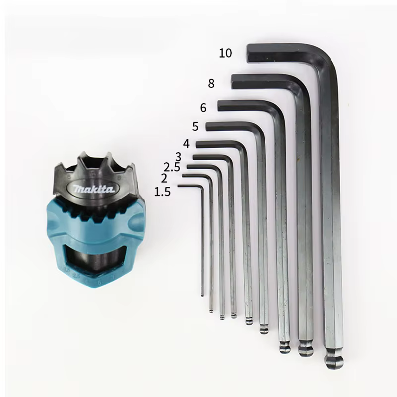 Makita B-65894 jeu de clés hexagonales 9 pièces plusieurs tailles clé hexagonale clé Allen jeu de co