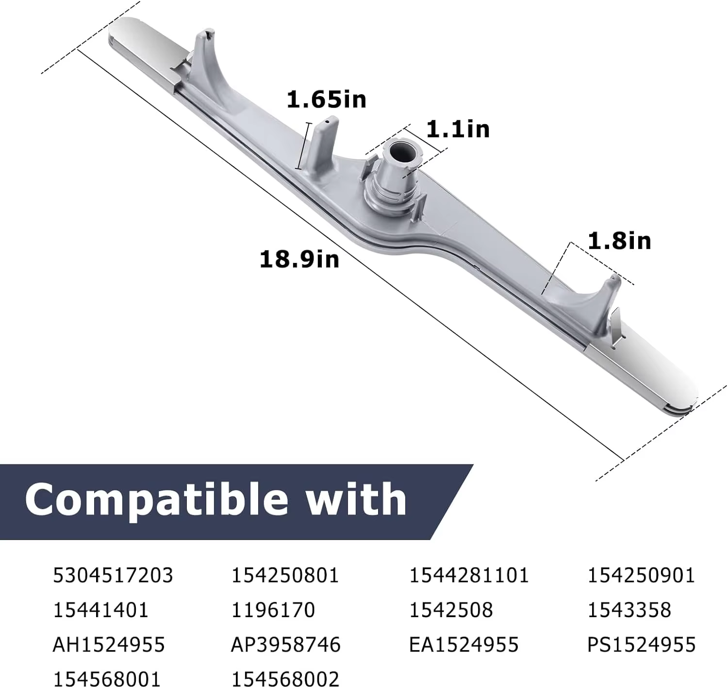 Bras de Pulvérisation betérieur pour Lave-Vaisselle, Accessoire pour Porteur Frigidaire 154568002 15