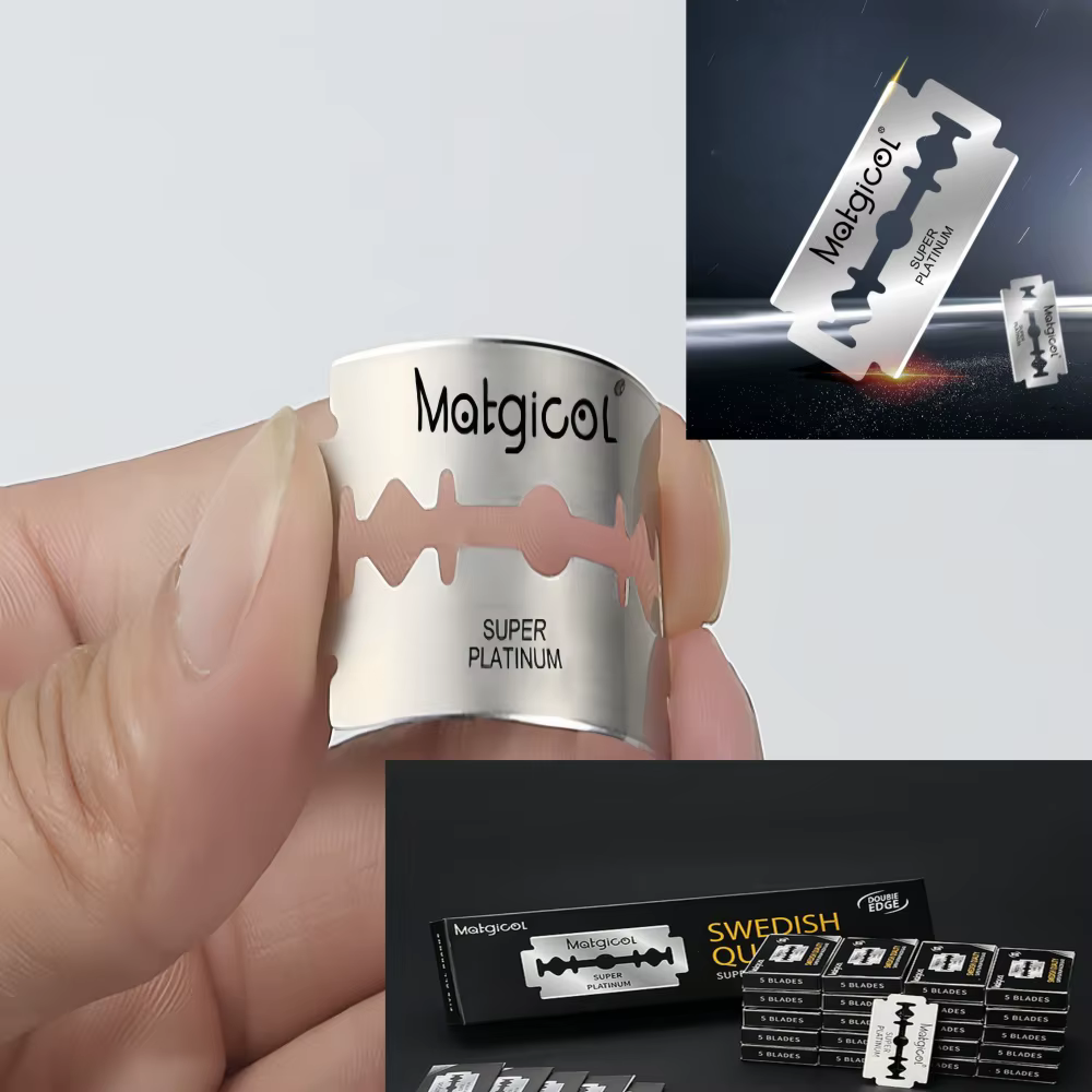 Lames de rasoir de sécurité Ultra tranchantes en acier inoxydable, lame à Double bord pour rasage ma
