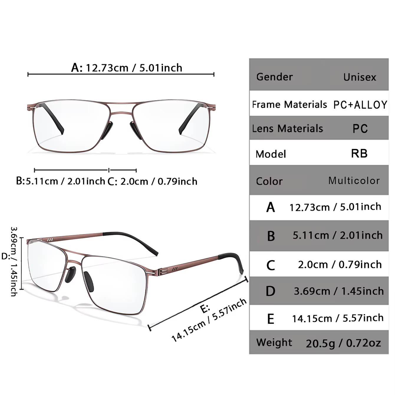 Lunettes de lecture photochromiques en métal Anti-lumière bleue, monture rectangulaire pour presbyte