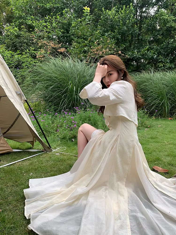 Lautaro automne Long mince coupe fluide et évasé manteau en lin pour les femmes noir élégant Chic lu