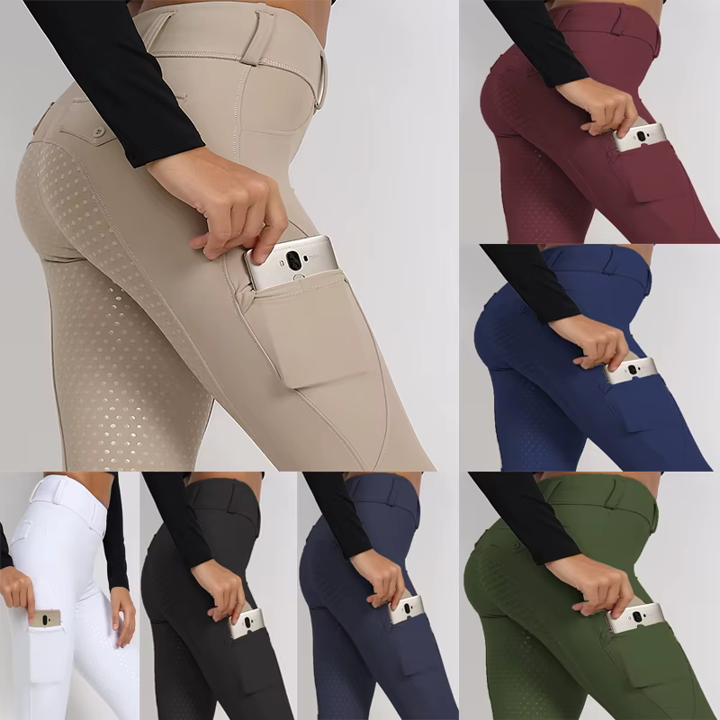 MXLLhr-Leggings d'équitation en silicone pour femmes, collants de siège complet occidental, pantalon