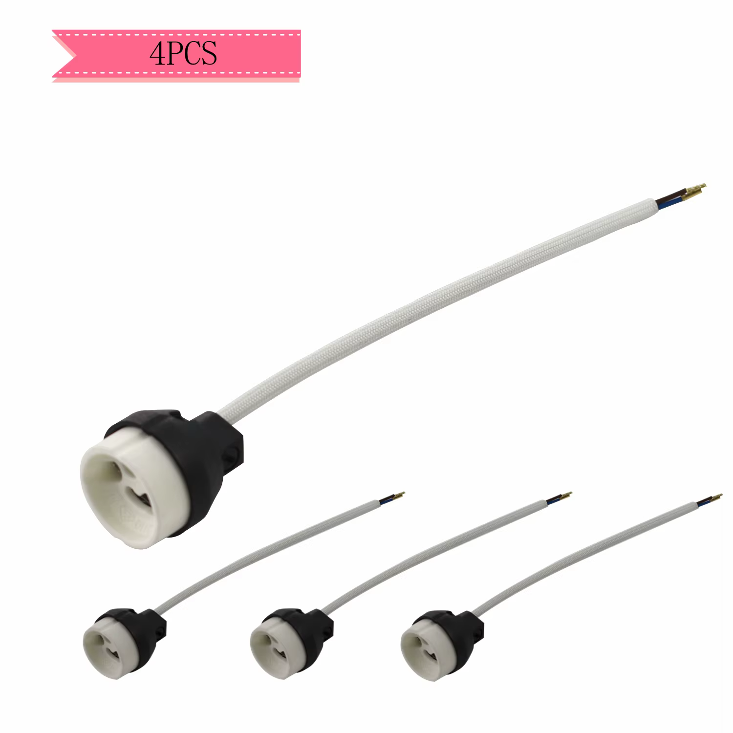Adaptateur de connecteur de prise, 4 pièces, nouveau GU10 céramique LED/CFL/support de lampe halogèn