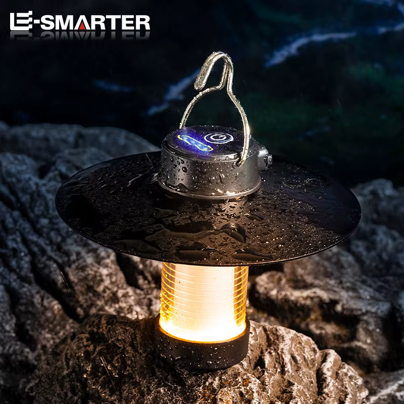 LED Camping tente lumières aimant lumière de secours type-c charge Camping lanterne Dimmable suspend