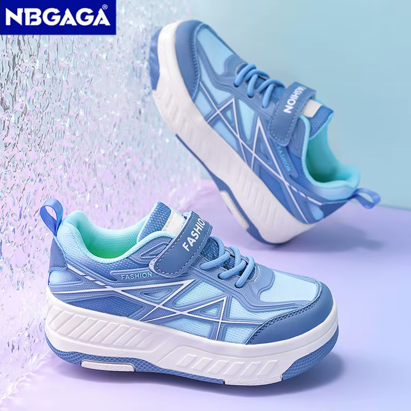 Chaussures de roller avec roulettes amovibles à quatre roues pour enfants, garçons et filles, basket