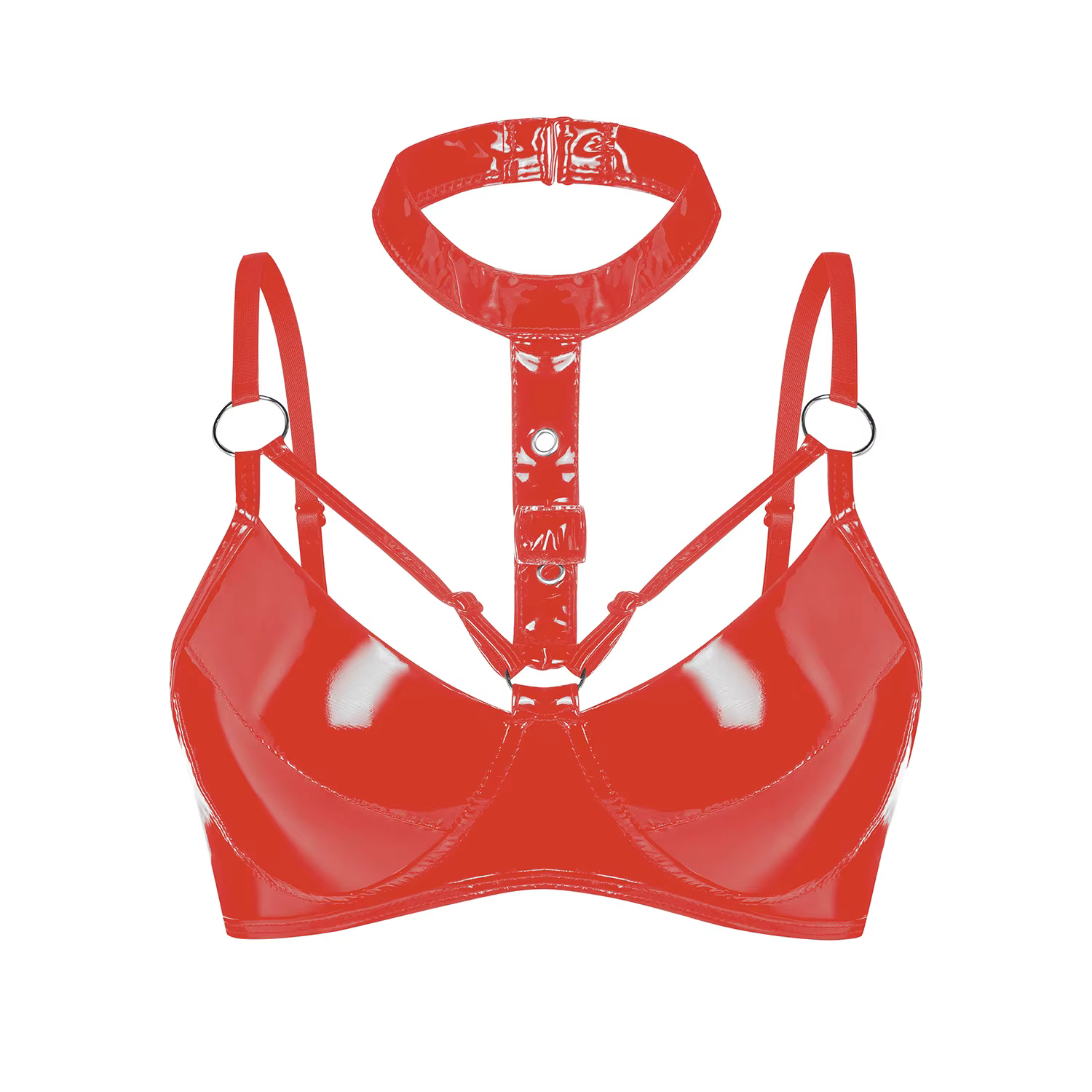 Soutien-gorge sexy dos nu pour femme, sans armatures, sans doublure, style bralette, effet mouillé,