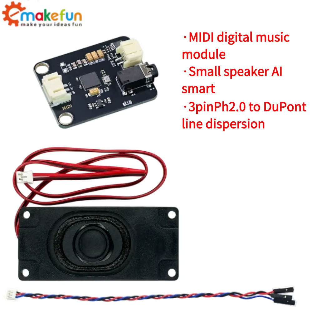 Module de musique numérique MIDI adapté à Arduino/ESP32/Microbit/Raspberry Pi, module de synthèse mu