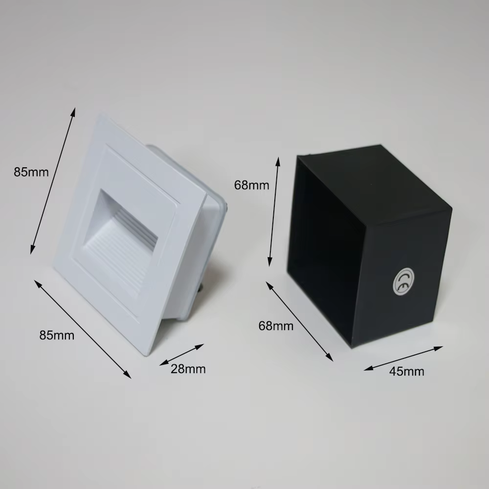 Applique Murale LED Encastrée en Aluminium, Design Moderne, Éclairage d'Extérieur, Luminaire Décorat