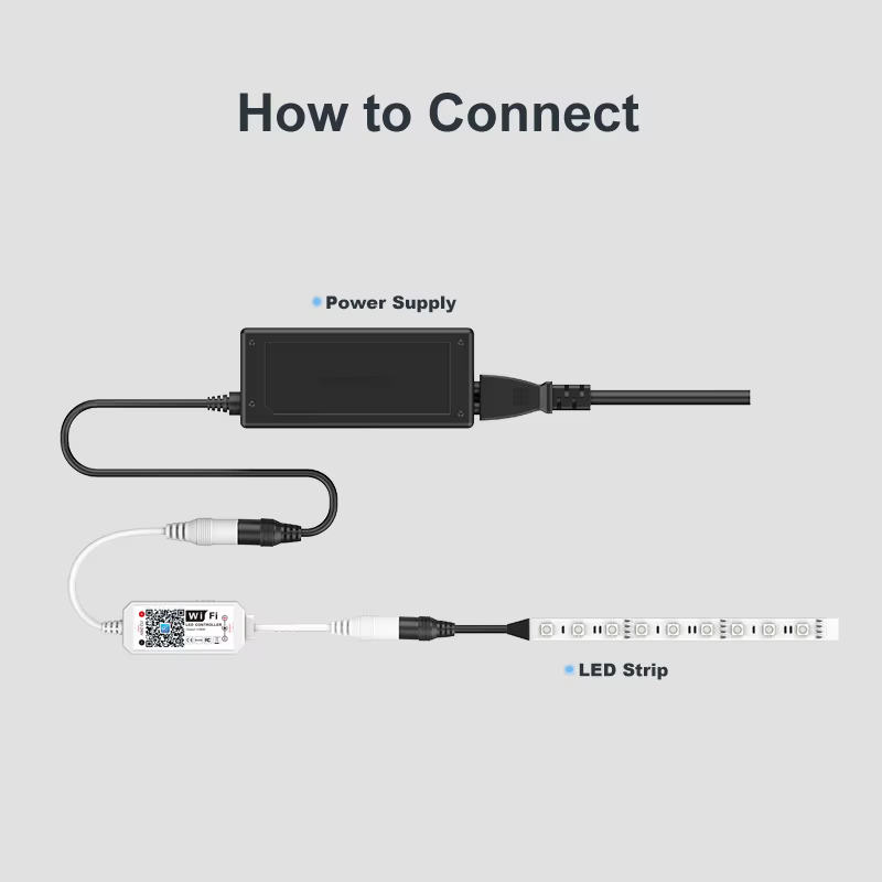 Magic Home Wifi LED bande lumineuse contrôleur APP commande vocale pour bande lumineuse monochrome v