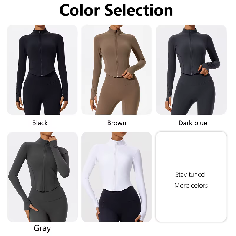 Hearuisavy Vestes de sport ultra-douces pour femmes, vêtements de yoga à fermeture éclair, vêtements