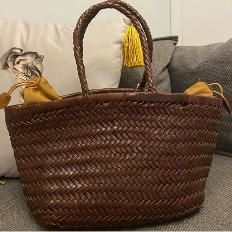 100% peau de vache naturelle tissage sacs à main main concepteur en cuir véritable femme fourre-tout