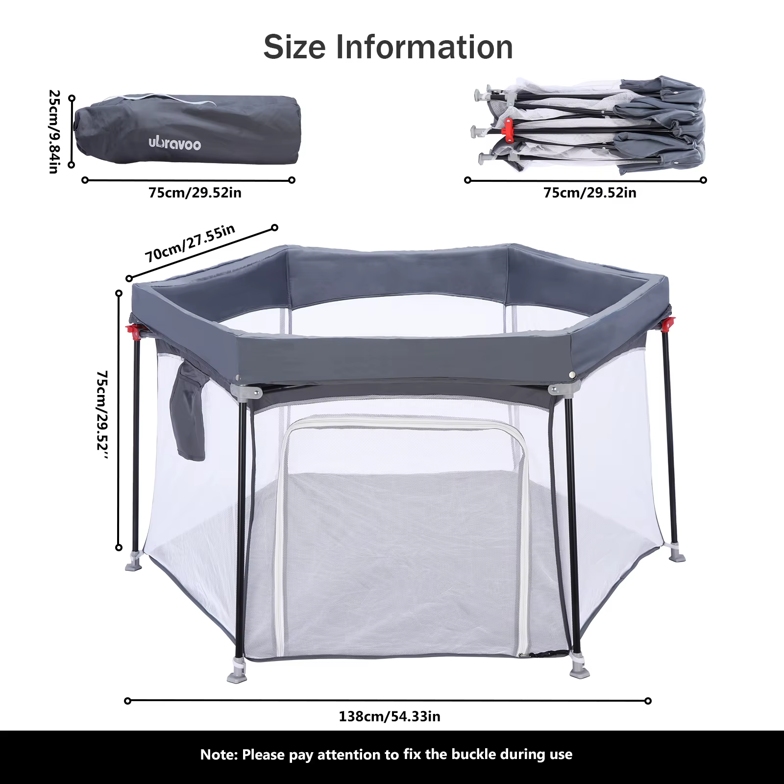 Parc pour bébé pliable hexagonal robuste, parc de jeu de sécurité pour les tout-petits, maille douce