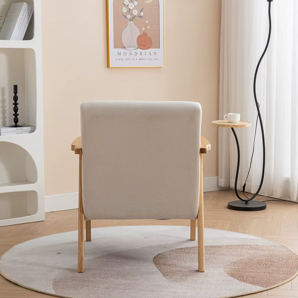 SEYNAR-Chaise d'Accent Moderne du Milieu du Siècle, Fauteuil à Cadre en Bois Solide Téléchargé Boumu
