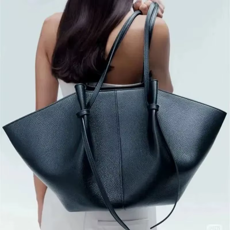 Nouveau sac à bandoulière en cuir grande capacité pour femme, sac à main de haute qualité, sac fourr