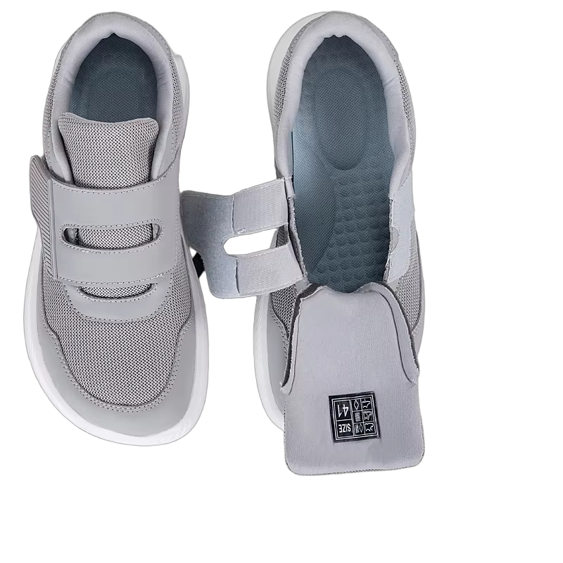 Chaussures ouvertes à large boîte à orteils réglables pour personnes âgées, chaussures pour diabétiq