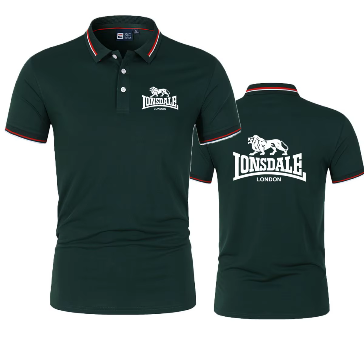 LONSDALE Polo à manches courtes pour hommes, nouveau haut décontracté de style streetwear d'été pour