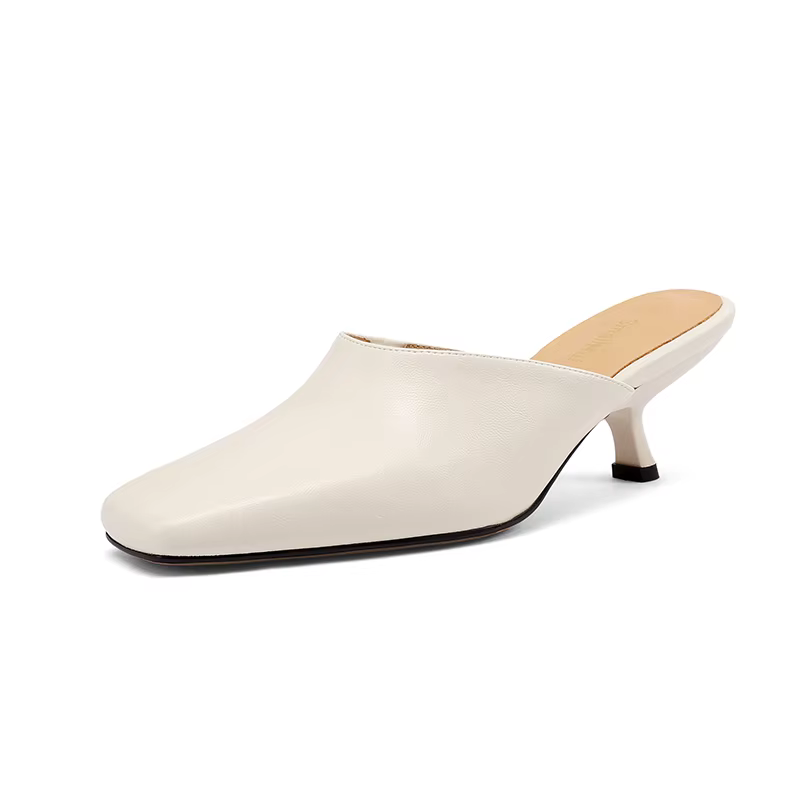SmallHut Nouvelle Tendance Été Mules Femme en Cuir Fendu Sexy Jaune Bleu Beige Motif Serpent 2026 à 