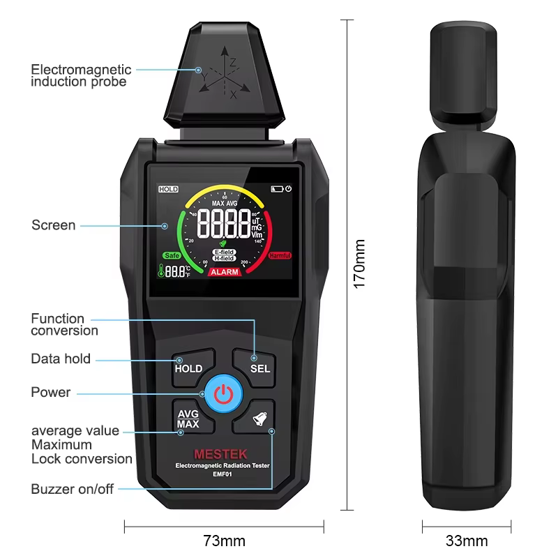Détecteur de rayonnement électromagnétique EMF01, compteur EMF de haute précision, Instrument de mes