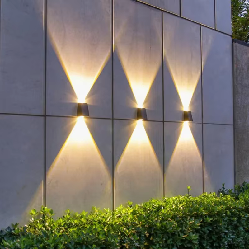 LED applique murale solaire extérieure haut et bas lampe de jardin lumineuse Villa cour porche rue é